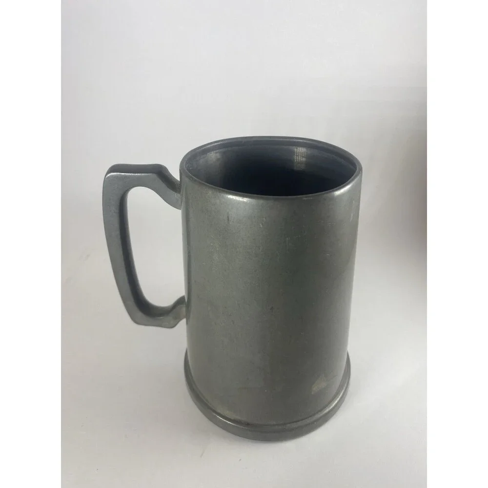 Vintage English Pewter Tankard Mug Made in England Heavy Metal Beer Cup 5”